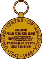 World War II Victory Medal reverse